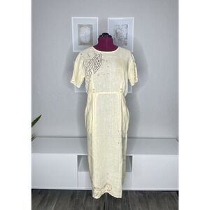 Vintage 90s V C Torias Hand Painted Art To Wear Dress Women's Small Boho Unique